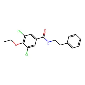 3,5-dichloro-4-ethoxy-N-(2-phenylethyl)benzamide structure