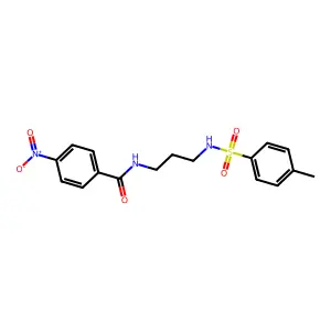 N-[3-[(4-methylphenyl)sulfonylamino]propyl]-4-nitrobenzamide structure