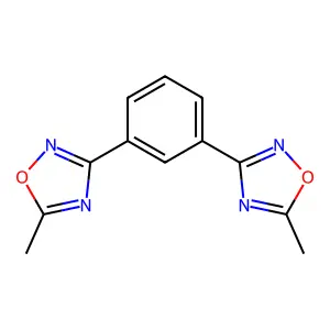 1,3-Bis(5-methyl-1,2,4-oxadiazolyl)benzene structure
