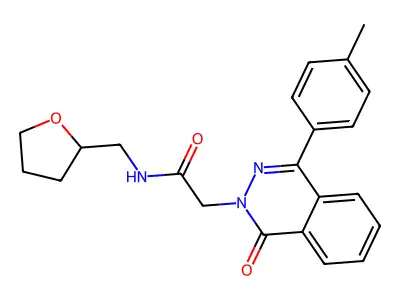 2-[4-(4-methylphenyl)-1-oxophthalazin-2-yl]-N-(oxolan-2-ylmethyl)acetamide structure