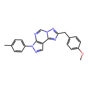 2-(4-methoxybenzyl)-7-(4-methylphenyl)-7H-pyrazolo[4,3-e][1,2,4]triazolo[1,5-c]pyrimidine structure