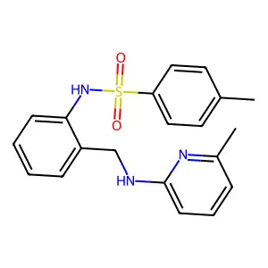 4-methyl-N-[2-[[(6-methylpyridin-2-yl)amino]methyl]phenyl]benzenesulfonamide structure