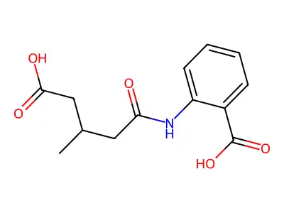 2-[(4-Carboxy-3-methylbutanoyl)amino]benzoic acid structure