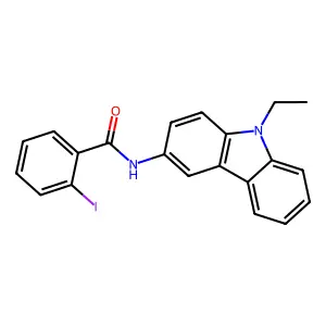 N-(9-ethylcarbazol-3-yl)-2-iodobenzamide structure