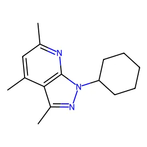 1-Cyclohexyl-3,4,6-trimethyl-1H-pyrazolo[3,4-b]pyridine structure