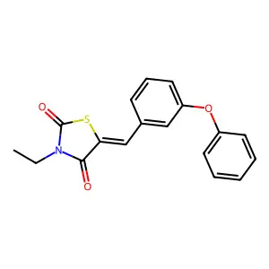 3-Ethyl-5-[(3-phenoxyphenyl)methylidene]-1,3-thiazolidine-2,4-dione structure