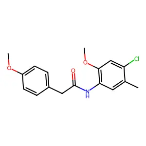 N-(4-chloro-2-methoxy-5-methylphenyl)-2-(4-methoxyphenyl)acetamide structure