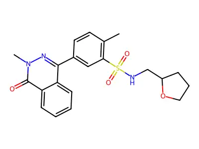 2-methyl-5-(3-methyl-4-oxophthalazin-1-yl)-N-(oxolan-2-ylmethyl)benzenesulfonamide structure