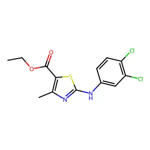 Ethyl 2-(3,4-dichloroanilino)-4-methyl-1,3-thiazole-5-carboxylate structure