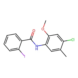 N-(4-chloro-2-methoxy-5-methylphenyl)-2-iodobenzamide structure