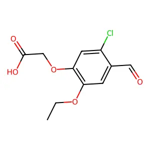 2-(5-Chloro-2-ethoxy-4-formylphenoxy)acetic acid structure