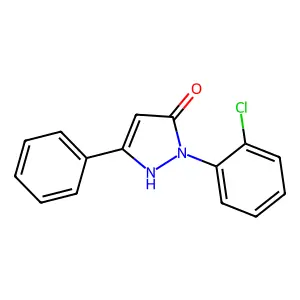 2-(2-chlorophenyl)-5-phenyl-1,2-dihydro-3H-pyrazol-3-one structure