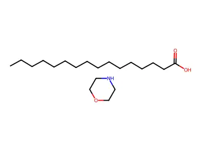 Hexadecanoate;morpholin-4-ium structure