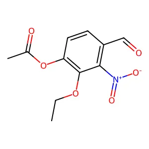 2-Ethoxy-4-formyl-3-nitrophenyl acetate structure