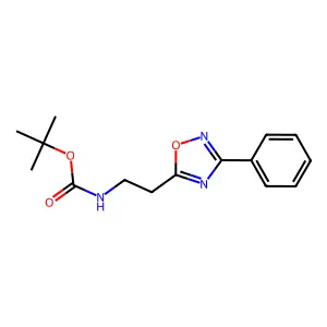 Tert-butyl N-[2-(3-phenyl-1,2,4-oxadiazol-5-yl)ethyl]carbamate structure
