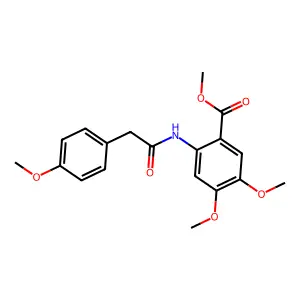 Methyl 4,5-dimethoxy-2-{[(4-methoxyphenyl)acetyl]amino}benzoate structure