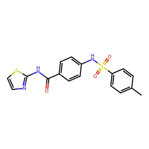 4-[(4-methylphenyl)sulfonylamino]-N-(1,3-thiazol-2-yl)benzamide structure