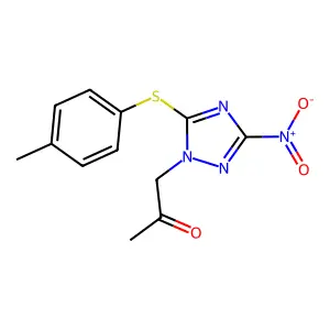 1-[5-(4-Methylphenyl)sulfanyl-3-nitro-1,2,4-triazol-1-yl]propan-2-one structure