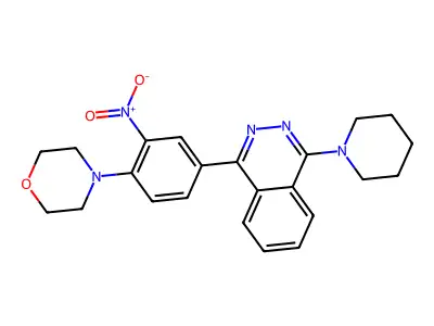 4-[2-Nitro-4-(4-piperidin-1-ylphthalazin-1-yl)phenyl]morpholine structure
