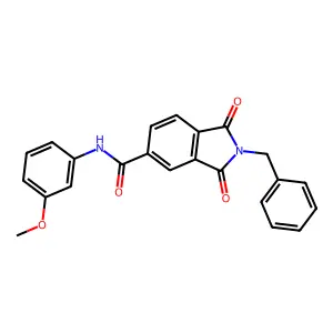 2-benzyl-N-(3-methoxyphenyl)-1,3-dioxoisoindole-5-carboxamide structure