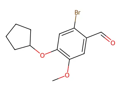 2-Bromo-4-(cyclopentyloxy)-5-methoxybenzaldehyde structure