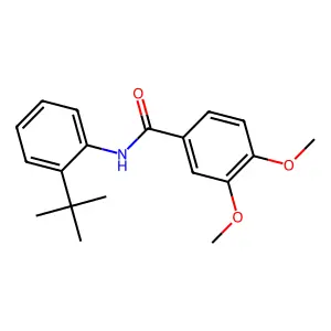 N-(2-叔丁基苯基)-3,4-二甲氧基苯甲酰胺 structure