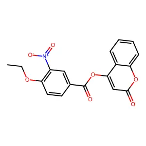 2-oxo-2H-chromen-4-yl 4-ethoxy-3-nitrobenzoate structure