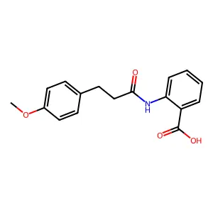 2-[3-(4-Methoxyphenyl)propanamido]benzoic acid structure