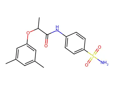 2-(3,5-dimethylphenoxy)-N-(4-sulfamoylphenyl)propanamide structure