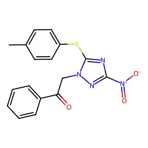 2-[5-(4-Methylphenyl)sulfanyl-3-nitro-1,2,4-triazol-1-yl]-1-phenylethanone structure