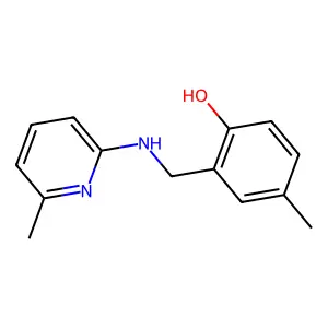 4-Methyl-2-[[(6-methylpyridin-2-yl)amino]methyl]phenol structure