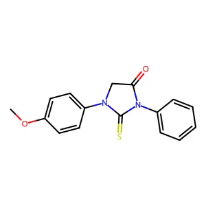 1-(4-Methoxyphenyl)-3-phenyl-2-thioxoimidazolidin-4-one structure