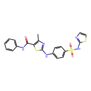4-methyl-N-phenyl-2-[4-(1,3-thiazol-2-ylsulfamoyl)anilino]-1,3-thiazole-5-carboxamide structure