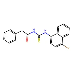 N-[(4-bromonaphthalen-1-yl)carbamothioyl]-2-phenylacetamide structure