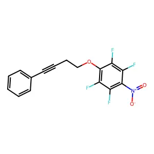1,2,4,5-Tetrafluoro-3-nitro-6-(4-phenylbut-3-ynoxy)benzene structure