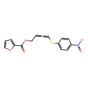 4-(4-Nitrophenyl)sulfanylbuta-2,3-dienyl furan-2-carboxylate structure
