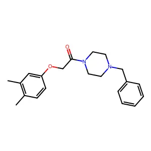 1-(4-Benzylpiperazin-1-yl)-2-(3,4-dimethylphenoxy)ethanone structure