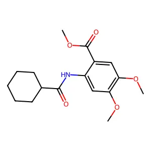 Methyl 2-[(cyclohexylcarbonyl)amino]-4,5-dimethoxybenzoate structure