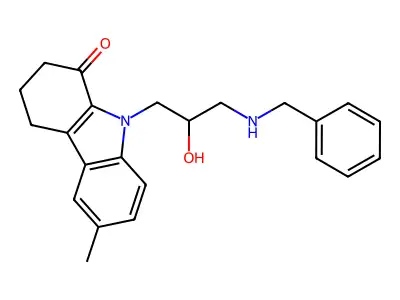 9-(3-Benzylamino-2-hydroxy-propyl)-6-methyl-2,3,4,9-tetrahydro-carbazol-1-one structure