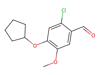 2-Chloro-4-(cyclopentyloxy)-5-methoxybenzaldehyde structure