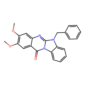 6-Benzyl-2,3-dimethoxybenzimidazolo[2,1-b]quinazolin-12-one structure