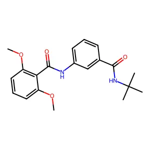 N-[3-(tert-butylcarbamoyl)phenyl]-2,6-dimethoxybenzamide structure