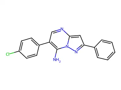 6-(4-Chlorophenyl)-2-phenylpyrazolo[1,5-a]pyrimidin-7-amine structure