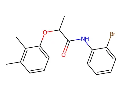 N-(2-bromophenyl)-2-(2,3-dimethylphenoxy)propanamide structure