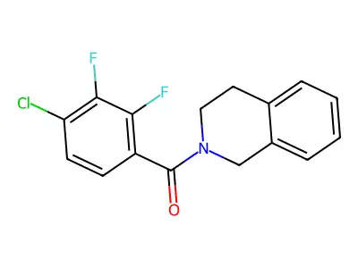 (4-chloro-2,3-difluorophenyl)-(3,4-dihydro-1H-isoquinolin-2-yl)methanone structure