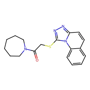 1-(Azepan-1-yl)-2-{[1,2,4]triazolo[4,3-a]quinolin-1-ylsulfanyl}ethan-1-one structure