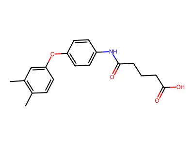 5-[4-(3,4-Dimethylphenoxy)anilino]-5-oxopentanoic acid structure