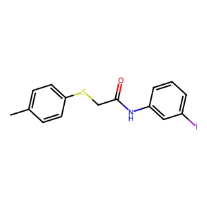 N-(3-iodophenyl)-2-(4-methylphenyl)sulfanylacetamide structure