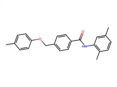 N-(2,5-dimethylphenyl)-4-[(4-methylphenoxy)methyl]benzamide structure