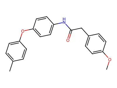 2-(4-methoxyphenyl)-N-[4-(4-methylphenoxy)phenyl]acetamide structure
